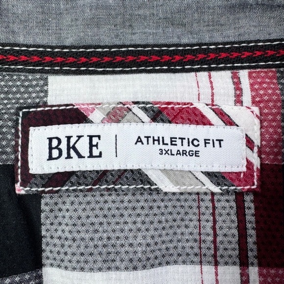 BKE Mens Plaid Athletic Fit Long Sleeve Snap Button Shirt 3XL - Picture 6 of 9